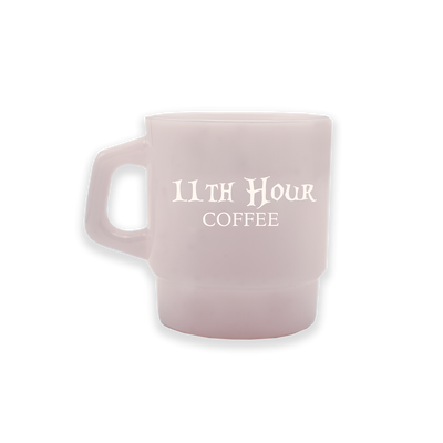 11th Hour Pink Milk Glass Mug